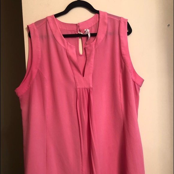 Melissa McCarthy Seven7 Tops - 4/25 Melissa McCarthy seven7 pink sleavless top
